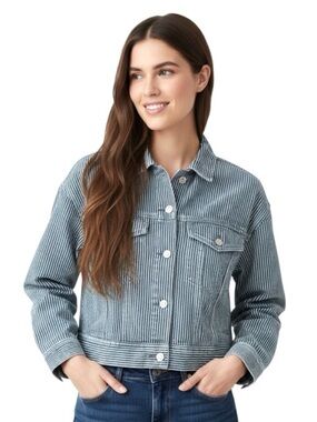 Gap Denim Stripe Jean Jacket